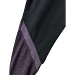 Athletic Works Athleta Long Leggings M Black Heather Eggplant Color Block Sporty Gym Workout Photo 10