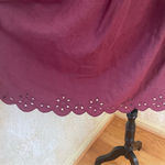 Madewell  Size M Ruffled Flannel Mini Dress Eyelet Oversized Prairie Mulberry Photo 14