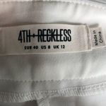 4th & Reckless High Waisted Trouser Pant Sz. 8 Ivory Pleated Pocked Wide Leg Photo 5