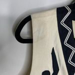 Vintage Geometric Vest Cream Black Sz 10 Lined ? Linen Photo 6