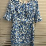 Lilly Pulitzer fiesta stretch resort white and blue size 0 Photo 2