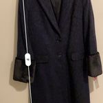 Helene Berman NWT $228 Navy 'Future College' Notch Collar Lined Buttoned Coat S Photo 13