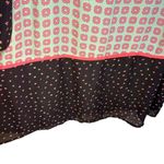 Umgee  Teal Pink Navy Long Sleeve Mini Shift Dress Boatneck XL Boho Lagenlook Photo 3