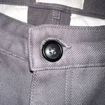 Ami Paris Gray Pintuck Cotton Cropped High Rise Pants MEDIUM Photo 8