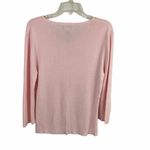 Sag Harbor  Sequins Ice Pink V Neck Sweater Size Large Photo 1