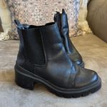 Wedged Boots Black Size 7 Photo 0