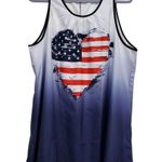 Patriotic Heart Tank Top Swim Cover NWOT White Size XL Photo 0