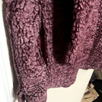 KatyDid SHERPA Faux Fur  pullover sweatshirt Pink 1/4 Zip sweater Size L Photo 2