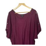 Lane Bryant Maroon Maroon Button Detail Dolman Sleeve Sweater Banded Hem 18/20 Photo 2
