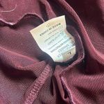 Non Signe Maroon Mesh Velvet Trim Sheer Tank Size Large Red Photo 4