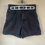 ZARA  High Waisted Black Denim Shorts Photo 0