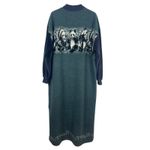 VTG 80s 90s Kittens Brand Nightgown Maxi Housecoat Panda Novelty One Size S Photo 2