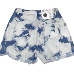 BP New Ripped Cutoffs High Rise Shorts Non-Stretch Denim Blue Bleach Wash Photo 4