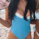 One Piece Blue Swimsuit Photo 0