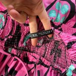 ZARA  Pink Floral Poplin Smocked
Waist Sundress Size Small💛 Photo 13