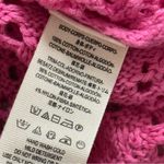 Free People Home Run Pink Red Crochet Knit Slouchy Pullover Sweater Size Small Photo 11