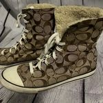 Coach - Logo High Tops - Shearling Lined - 8.5 - Brown Photo 2