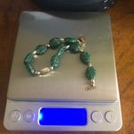 Vintage hand carved leaf nephrite jade gold filled bracelet Photo 5