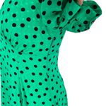 Topshop Retro Polka Dot Mini A-Line Dress Green Black Size 6 Photo 7