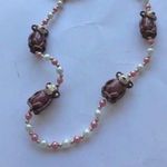 Monkeys Beaded Necklace Birthday pool party VTG Brown Photo 4