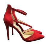 Jessica Simpson  sexy bold glamorous red patent leather pointy toe heels NWOT 10 Photo 0