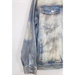 Forever 21  Womens Light Blue Distressed Denim Jean Jacket -‎ Size S Photo 1