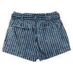 American Eagle High Rise Belted Denim Jean Shorts Blue White Yellow Stripe 6 Photo 5
