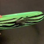 Retro zebra print rave bracelet 90s neon green Photo 5