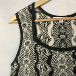 CAbi Gray Printed Knit Sweater Peplum Tank Top L #887 Photo 3