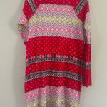 Victoria's Secret Red Long Sleeve Raglan Pajama Dress Sleepwear Holiday Comfy Photo 3