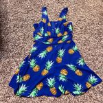 Charlotte Russe Women’s  blue pineapple romper. Size large Photo 0
