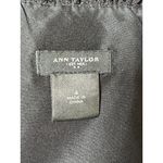 Ann Taylor Halter Dress Size 4 Ruffle Neck Black Textured Sleeveless Office Work Photo 3