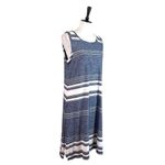 Max Studio  Dress Tee Tank Shirt Swing Sleeveless Blue White Stripe Size Small Photo 1