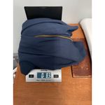 Navy Blue Asymmetrical Dolman Sleeve Zipper Front Dress Women Size L Photo 3