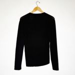 MM.LaFleur Black Cable Women's Cardigan Sweater Size Large Photo 2