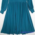 Eloquii Knot Front Pleated Skirt Dress in teal, size 16 Photo 13