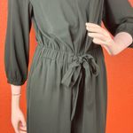 A New Day Women’s Solid Green 3/4 Sleeves Wide Legs Belted Jumpsuit Medium. A5 Photo 5