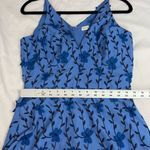 Dress the Population Blue Floral Appliqué Juniper Crepe Unique Dress Photo 6