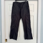 Lucy Gray Cargo Pants Size L Convertible to Capri Roll Tab Size L Photo 2