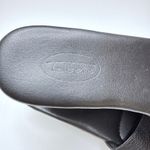 Talbots  Open-Toe Wedge 2" Heels Size 8AA Black‎ Textured Leather Slip-on Sandal Photo 3