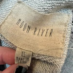 Moon River Anthropologie |  | Bohemian Gray Fringe Cropped Sweatshirt Zip Back XS Photo 7