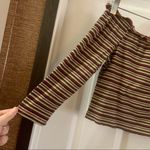 Rue 21 Multicolor Striped Off the Shoulder Crop Top Photo 4