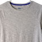Boden Cotton Baseball Tee Blue Striped Long Sleeve‎ Size Small J0616 White Photo 3
