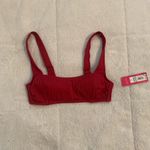 Xhilaration Burgundy ribbed bikini top Photo 1