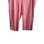 Lane Bryant Women Crop Laney Pants 24 Pink Linen Blend Casual Summer Stretch Photo 8