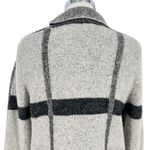 Joseph A  Open Front Plaid Cardigan Sweater Beige Black Size Medium Photo 5