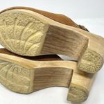 Sven Brown Nubuck Leather Wooden Halter Top High Heel Clog Sandals 36 5.5 6 Photo 10