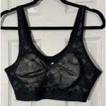 Cacique Black Star Print Mesh Bra Lining, Wireless, 4 Hooks, Wide Straps 40D Photo 0