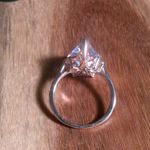 Rose De France Amethyst Moissanite Rose Gold over Sterling Silver Ring (Size 10) Photo 8