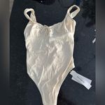 Reformation  Bahia One Piece Swimsuit FIOR DI LATTE Medium NWT Medium Coverage Photo 3